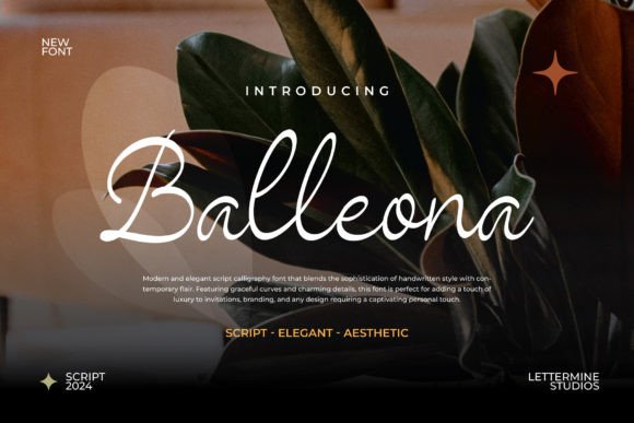 Balleona Font: Elegant Script for Handmade Labels