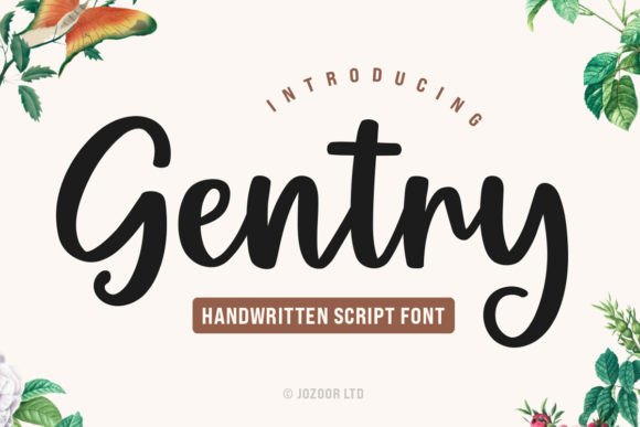 Gentry: A Modern Script Font That Elevates Digital Marketing Typography