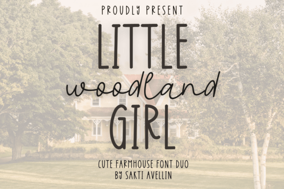 Little Girl Woodland Duo: A Charming Font for Playful Editorial Design