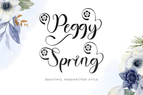 Peggy Spring: A Handwritten Font That Brings Springtime Charm to Every Craft