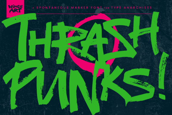 Thrash Punks: A Bold Marker Font for High-Energy Branding